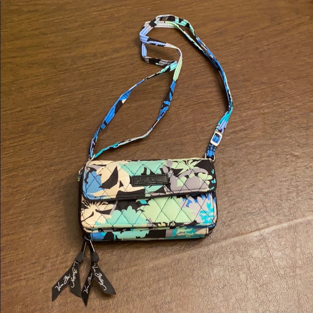 Multicolored Vera Bradley wallet with strap